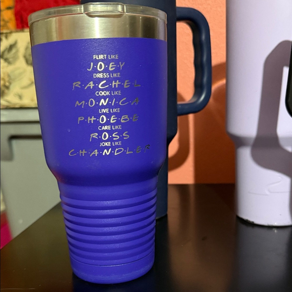 Friends Purple Insulated Tumbler
 with Lid plus 3 other Black, Navy, & lavender